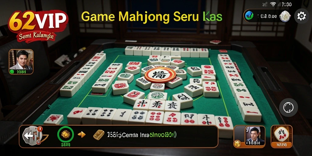 Tampilan gameplay Mahjong yang menarik di 62VIP dengan grafik yang memukau.