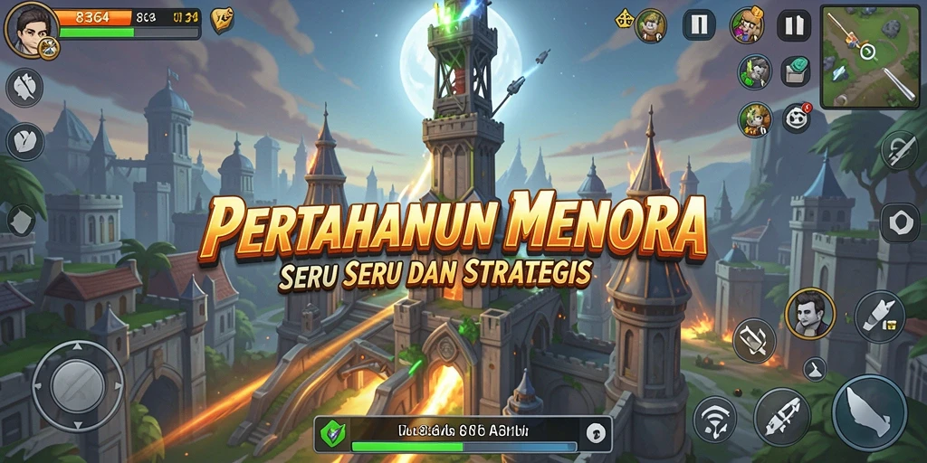 Tampilan gameplay seru di Tower Defense 8364.