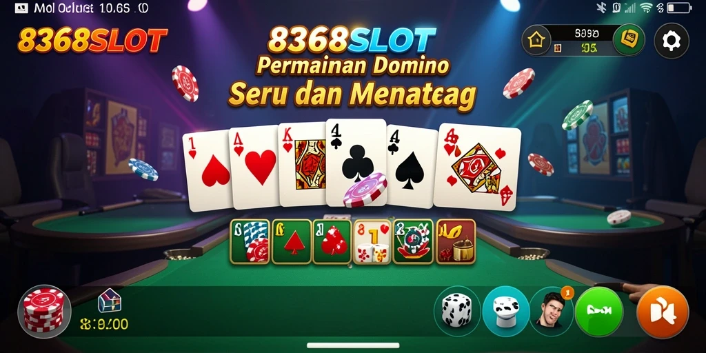 Tampilan gameplay seru di 8368SLOT dengan keseruan bermain Domino.