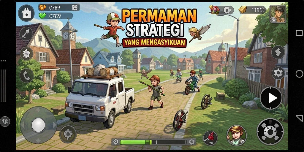 Tampilan gameplay C789 dengan elemen strategi yang mendebarkan.