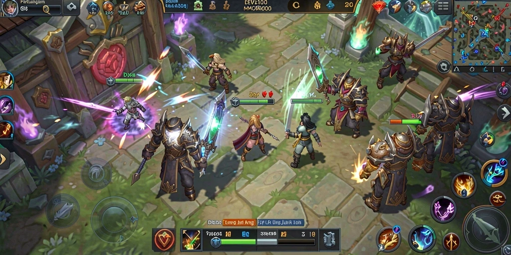 Screenshot DEWA1000 menampilkan aksi seru dalam pertarungan MMORPG.