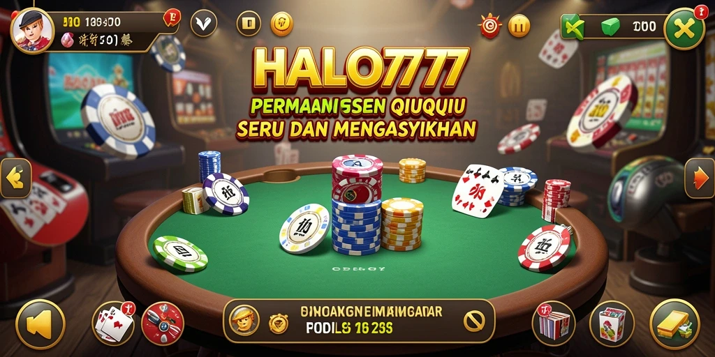 Tampilan gameplay QiuQiu yang menegangkan dan seru di HALO777.