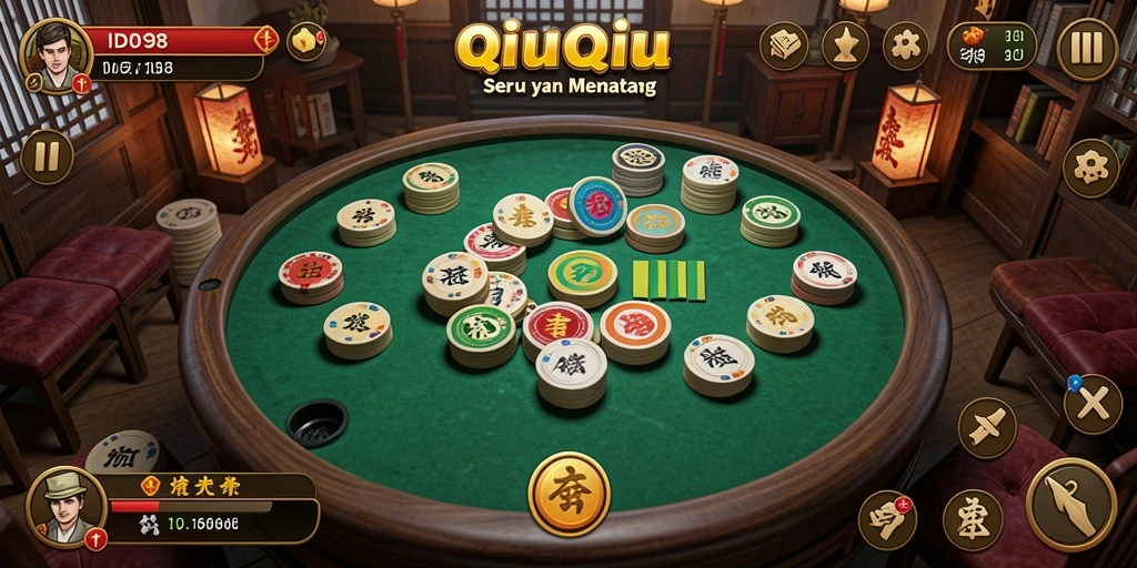Screenshot gameplay QiuQiu yang menampilkan momen mendebarkan.