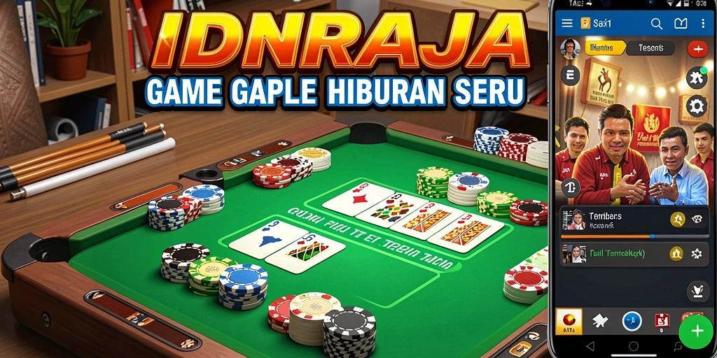 Tampilan menarik gameplay Gaple di IDNRAJA yang seru.
