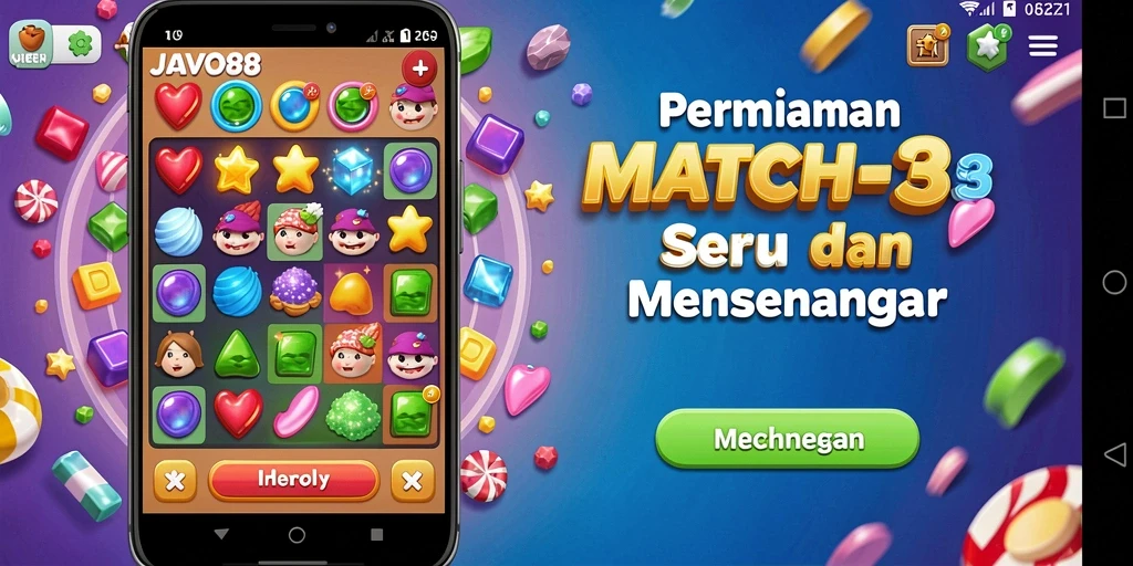 Tampilan gameplay <strong>JAVO88</strong> dengan kombinasi item yang menarik.