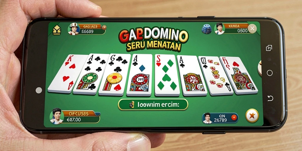 Screenshot gameplay <strong>JP6789</strong> yang menampilkan serunya permainan domino.