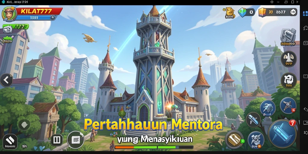 Tangkapan layar KILAT777 menunjukkan aksi mendebarkan di dalam permainan Tower Defense.