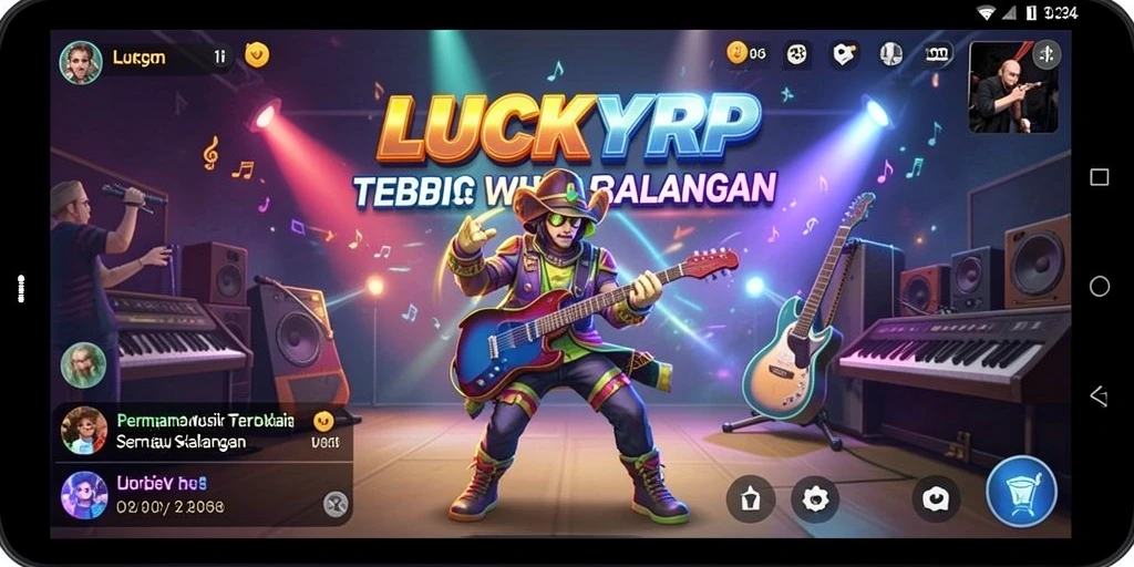 Tampilan gameplay LUCKYRP yang penuh warna dan menarik.
