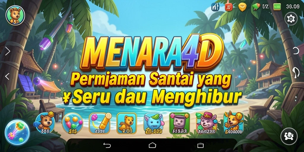 Tampilan gameplay MENARA4D yang menarik dan penuh warna.