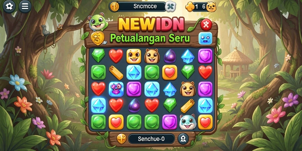 Gameplay seru dan penuh warna di NEWIDN match-3.