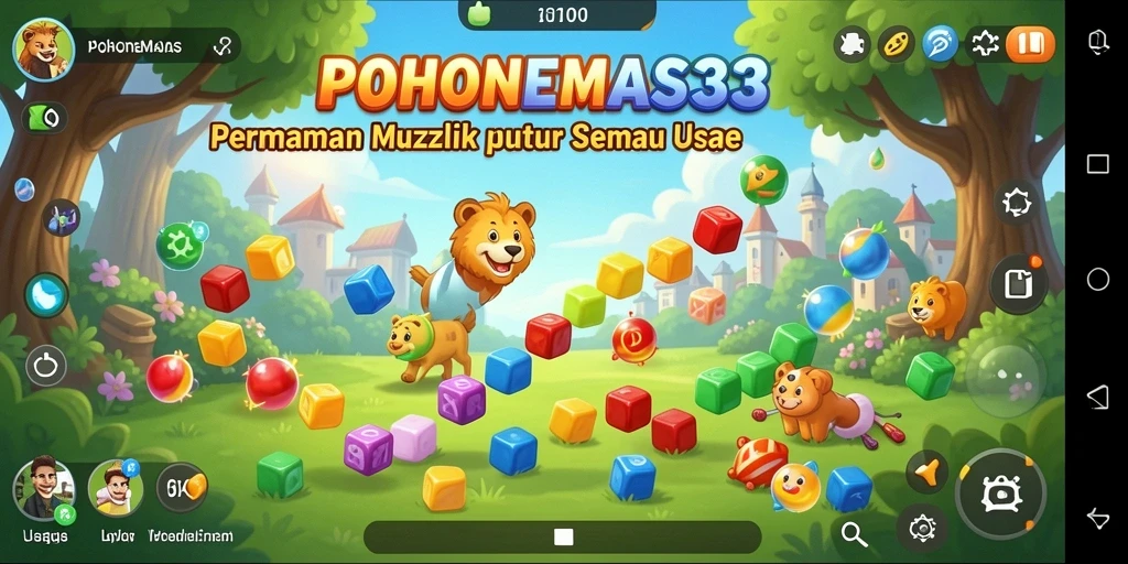 Screenshot gameplay POHONEMAS33 menampilkan tantangan Puzzle yang seru.