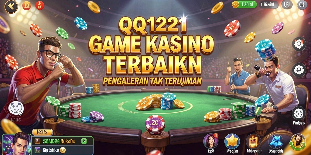 Tampilan menarik dari gameplay QQ1221 yang menawarkan berbagai jenis permainan Kasino.