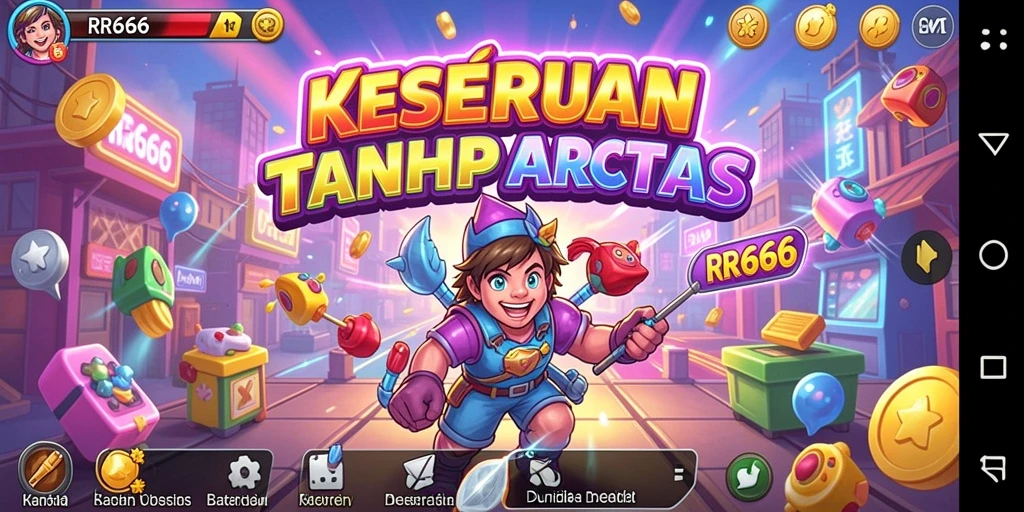 Tampilan gameplay mendebarkan dari RR666 di arena Arcade.