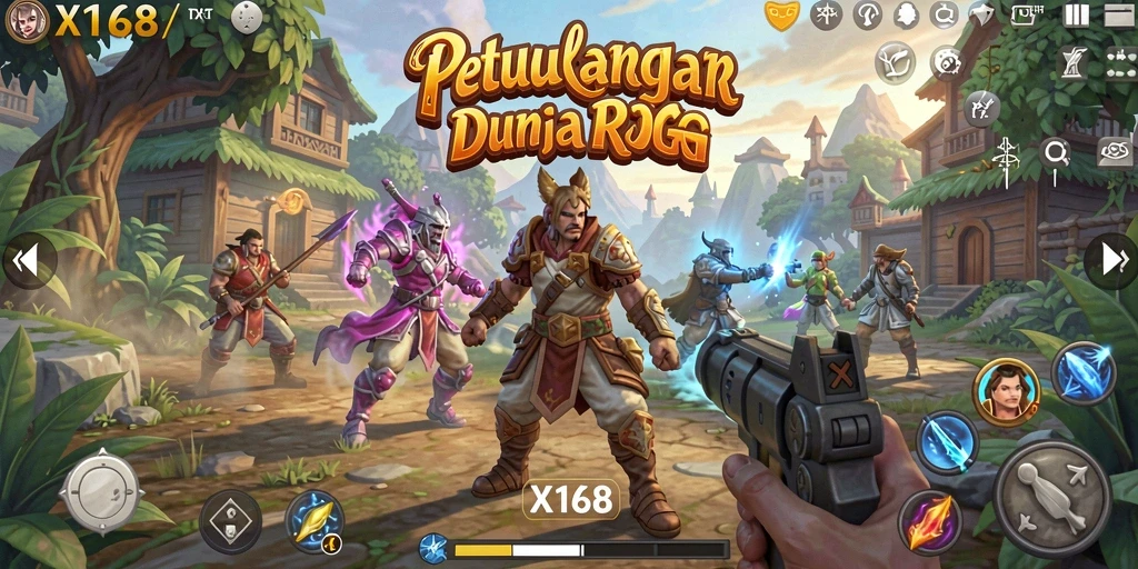 Screenshot gameplay X168 menampilkan aksi seru dan visual menawan.